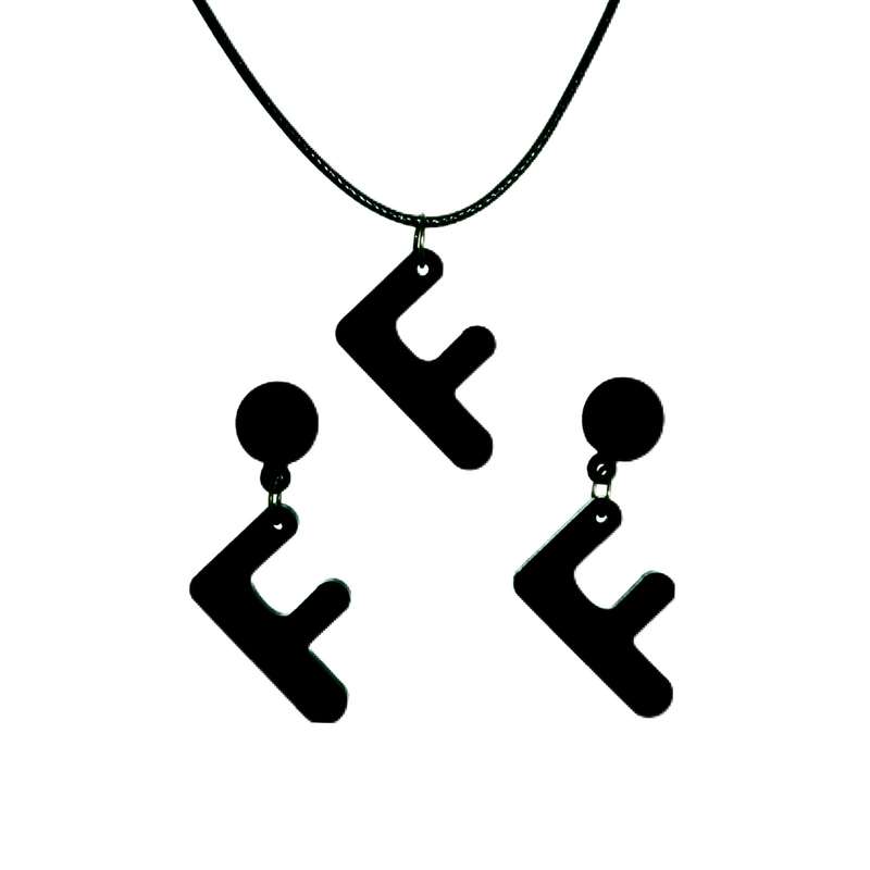 نیم ست دخترانه مدل حروف انگلیسی طرح F