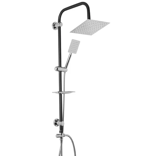 دوش حمام شیرآلات آریس صنعت مدل رایان استیل 20*20 مربع A1