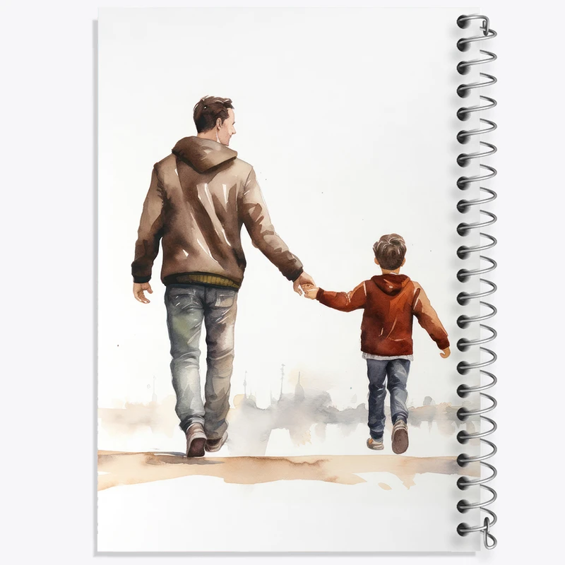 دفتر مشق 100 برگ خندالو طرح پدر و پسر کد F2557