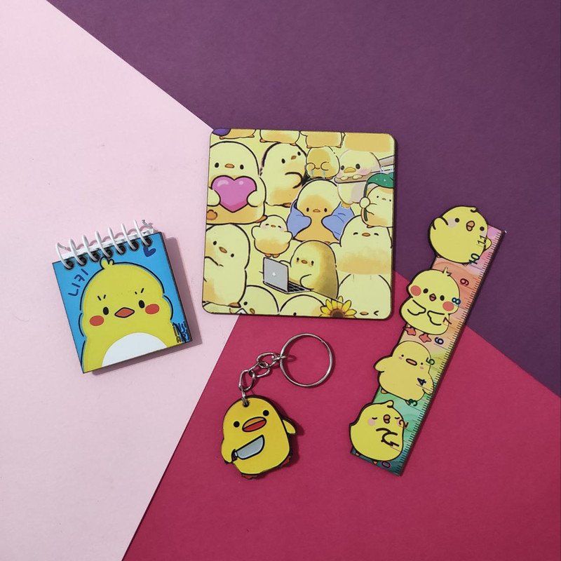 بسته لوازم تحریر مدل جوجه فانتزی  کد new1 مجموعه 4 عددی