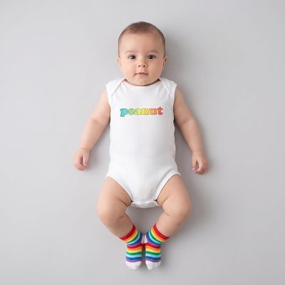 بادی بدون آستین نوزادی نیل کوک مدل حلقه ای Peanut