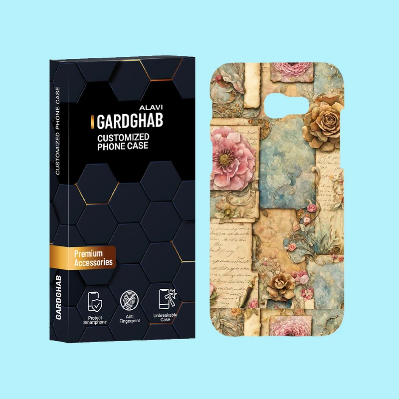 کاور گارد قاب علوی مدل گل مناسب برای گوشی موبایل سامسونگ Galaxy A5 2017 / A520