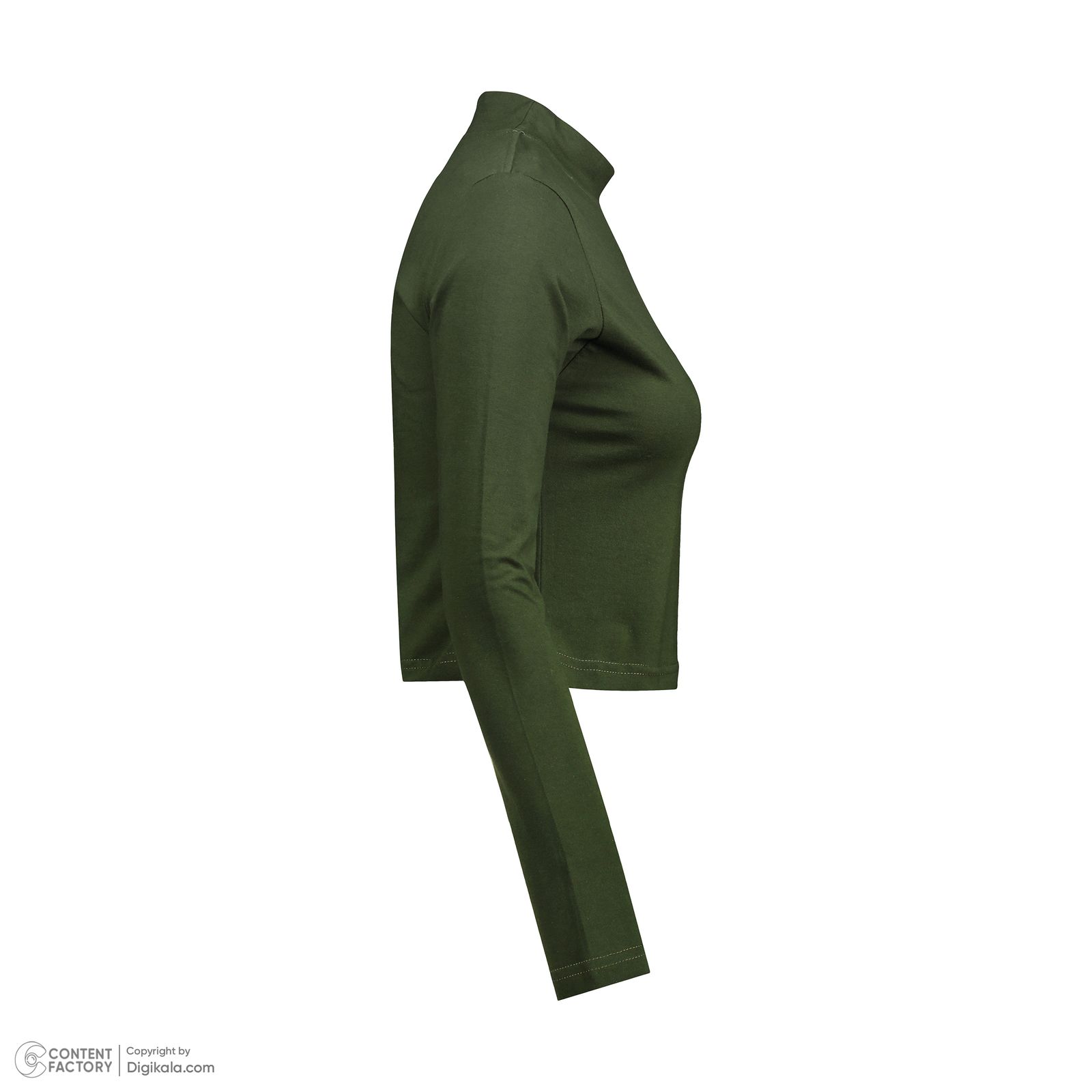 کراپ‌ تی‌شرت آستین بلند زنانه کانتکس مدل 208 -  - 3