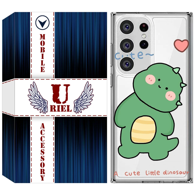 کاور یوریل مدل Clear کد 3 طرح دایناسور مناسب برای گوشی موبایل سامسونگ Galaxy S23 Ultra