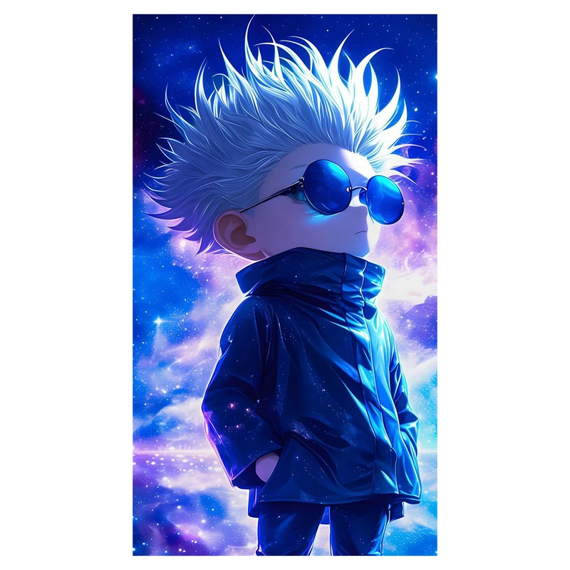 استیکر لپ تاپ و موبایل مدل انیمه طرح جوجوتسو کایزن گوجو ساتورو کد 127