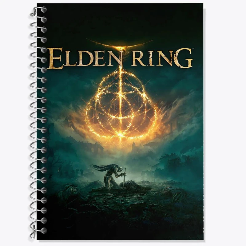 دفتر زبان 50 برگ خندالو مدل سه خط طرح بازی الدن رینگ Elden Ring کد 26132