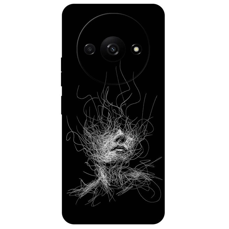 کاور مگافون طرح اسکچ صورت مدل 7423 مناسب برای گوشی موبایل شیائومی Redmi A3 / A3X