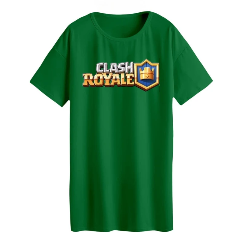 تی شرت لانگ زنانه مدل  کلش رویال کد 17