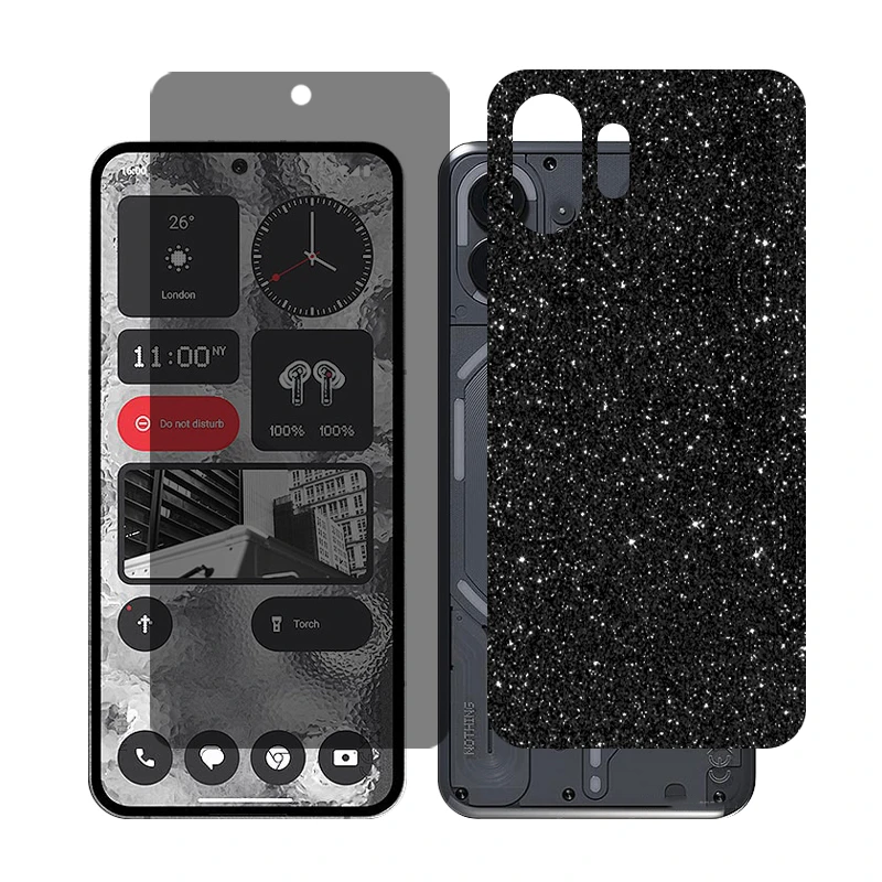 محافظ صفحه نمایش حریم شخصی گلس مدل Together مناسب برای گوشی موبایل ناتینگ Phone 2 به همراه برچسب پوششی پشت گوشی