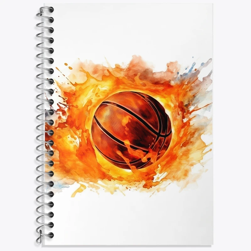 دفتر زبان 50 برگ خندالو مدل سه خط طرح بسکتبال کد F2561