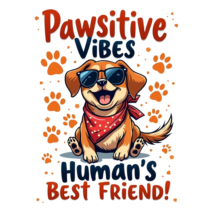 استیکر پارچه و لباس پاد آفرین مدل کارتونی طرح سگ کد S1451