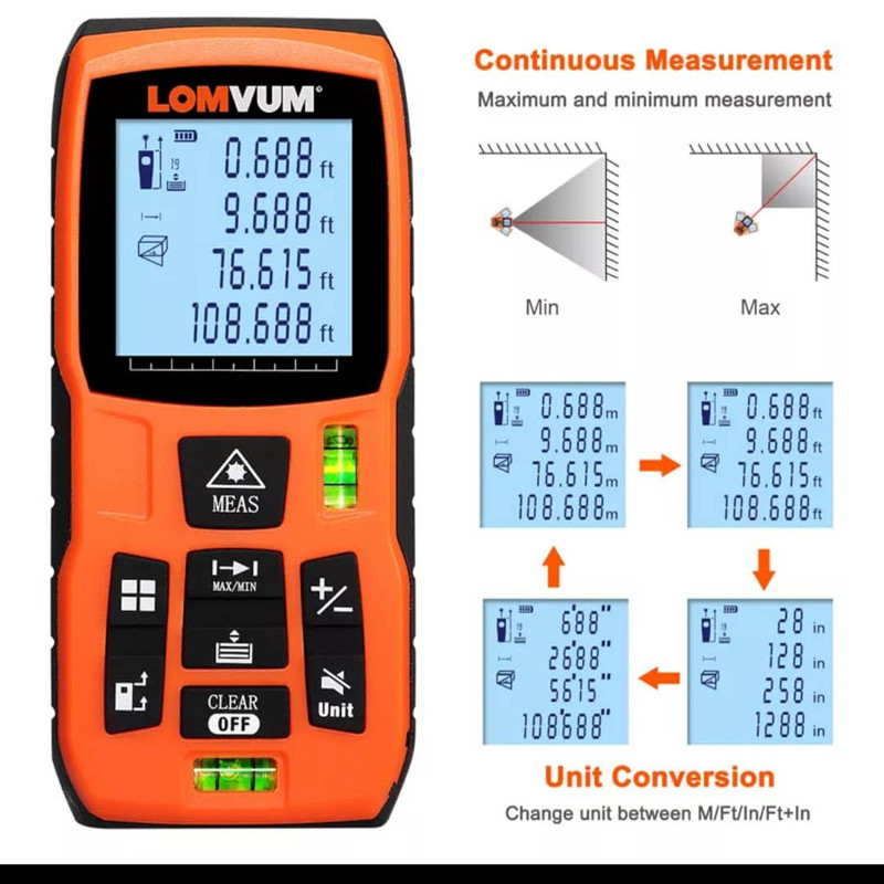 متر لیزری لام وم مدل LV-B/ LV56