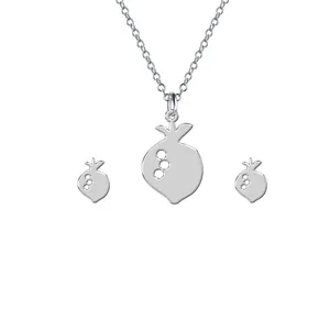 نیم ست نقره ترمه 1 طرح انار کد L3