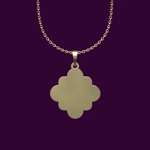 گردنبند طلا 18 عیار زنانه مدوپد مدل شکل هندسی کد P2-1-1288