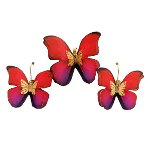 نیم ست طلا 18 عیار زنانه مدل پروانه کادویی کد 244