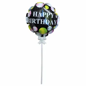 بادکنک فویلی مدل پایه دار طرح هپی کد S2