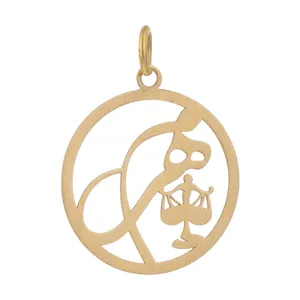 آویز گردنبند طلا 18 عیار زنانه قیراط طرح مهر کد GH4626