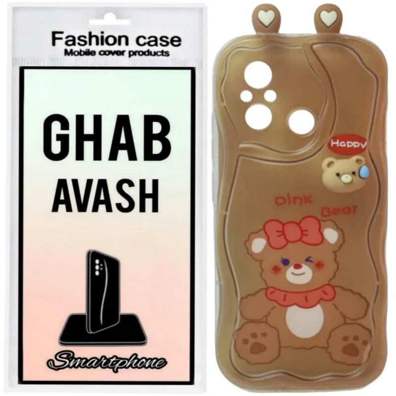 کاور قاب آوش طرح عروسکی گوشدار مدل 03A مناسب برای گوشی موبایل شیائومی REDMI 12C