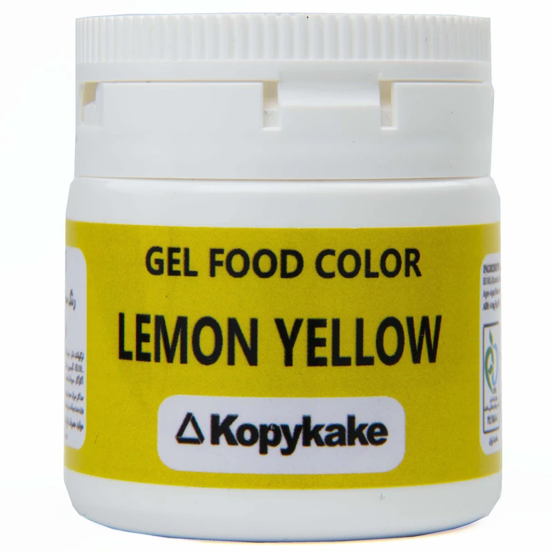 رنگ خوراکی ژله ای زرد لیمویی کپی کیک - 35 گرم