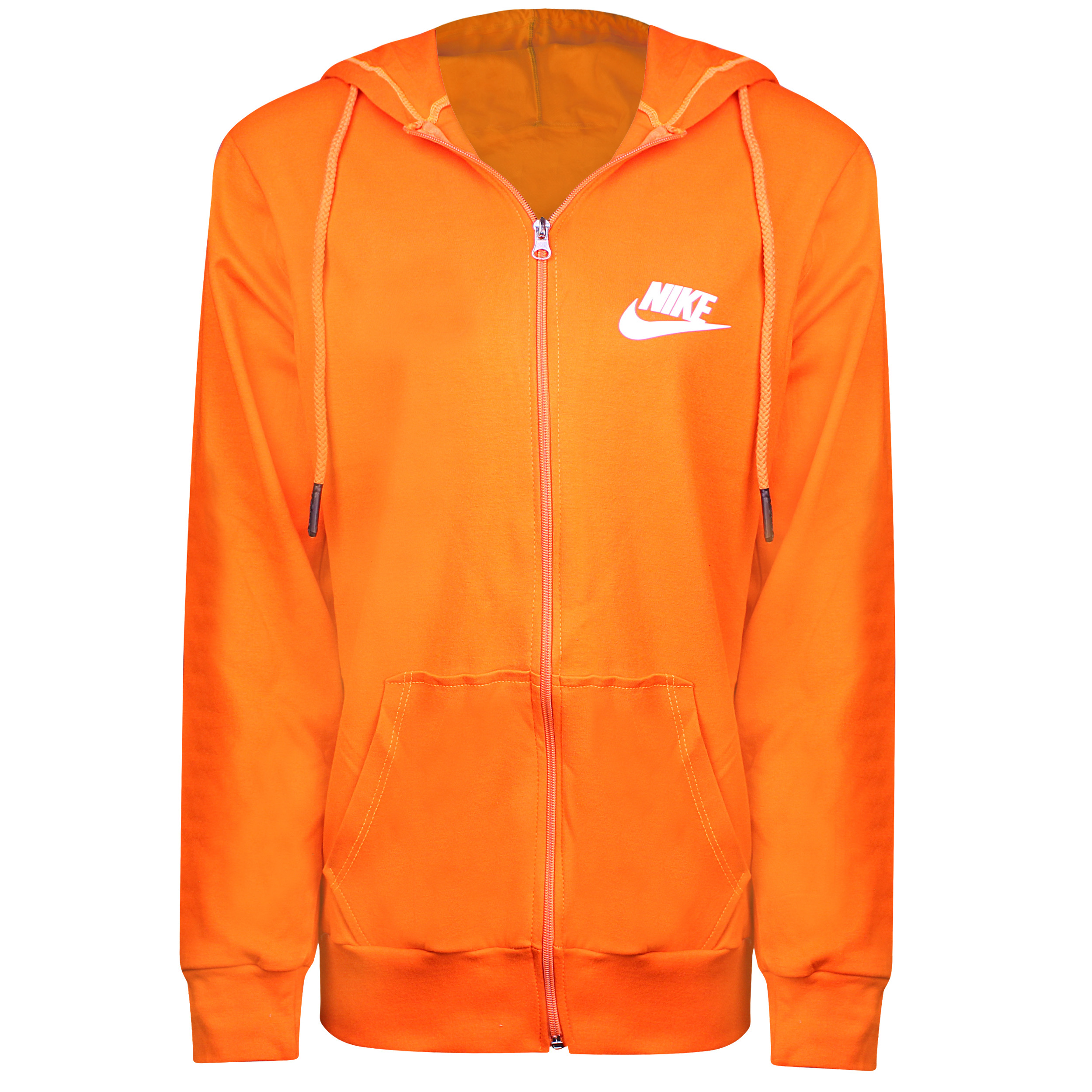 orange nike zip up hoodie