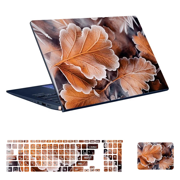استیکر لپ تاپ توییجین و موییجین طرح Art کد 02 مناسب برای لپ تاپ 15.6 اینچ به همراه برچسب حروف فارسی کیبورد