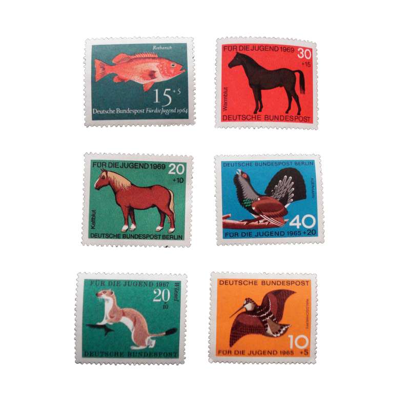 تمبر یادگاری مدل حیوانات کد DS1858 مجموعه 6 عددی