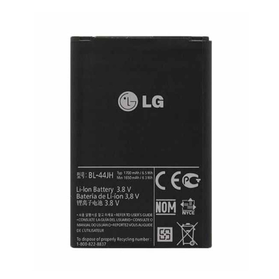 باتری موبایل مدل BL-44jh ظرفیت 1700 میلی آمپر ساعت مناسب برای گوشی موبایل ال جی optimus l7