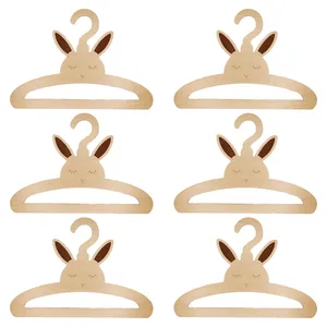 چوب لباسی نوزادی مدل خرگوش کد C02 مجموعه 6 عددی