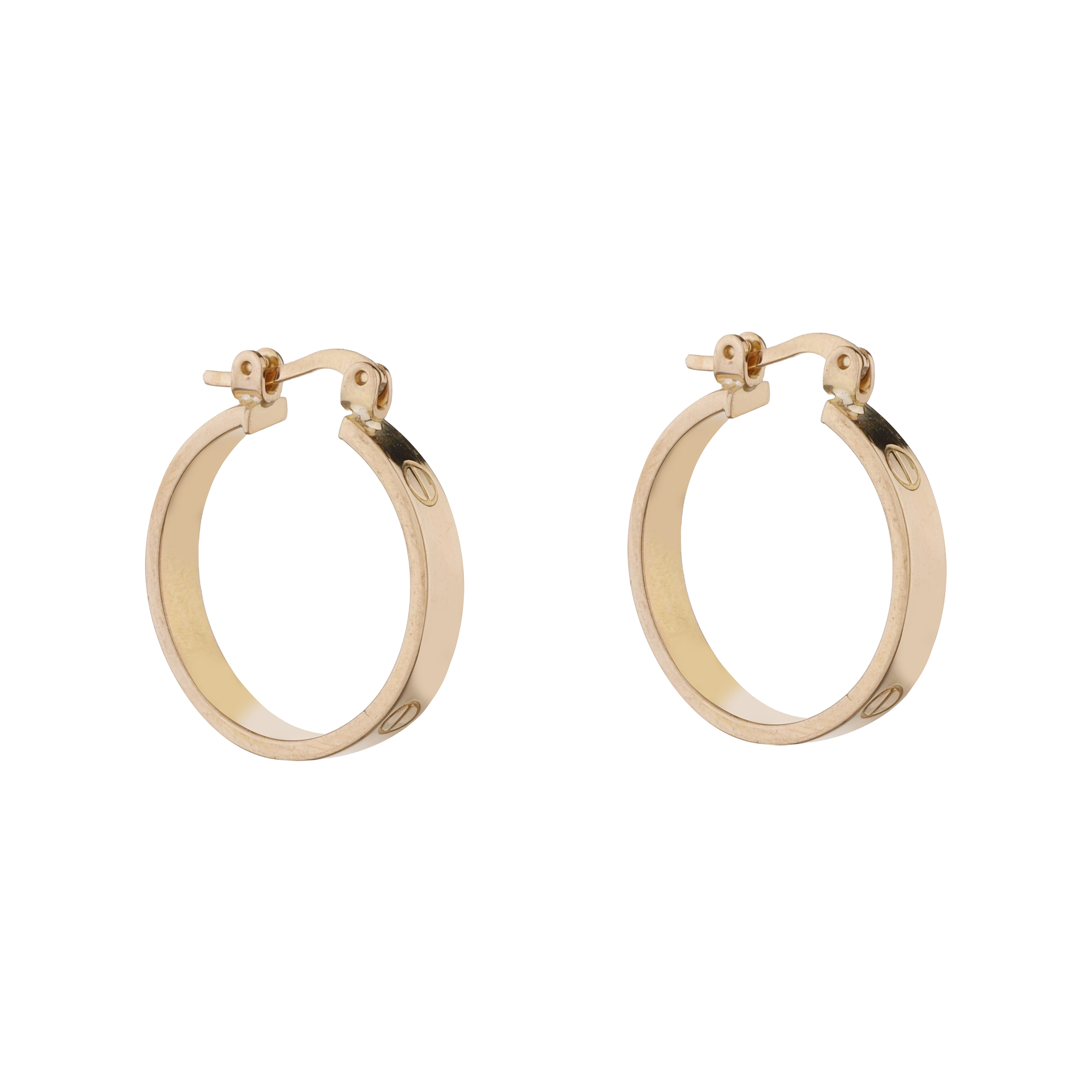 گوشواره حلقه ای طلا 18 عیار زنانه گلدم مدل E-3070003