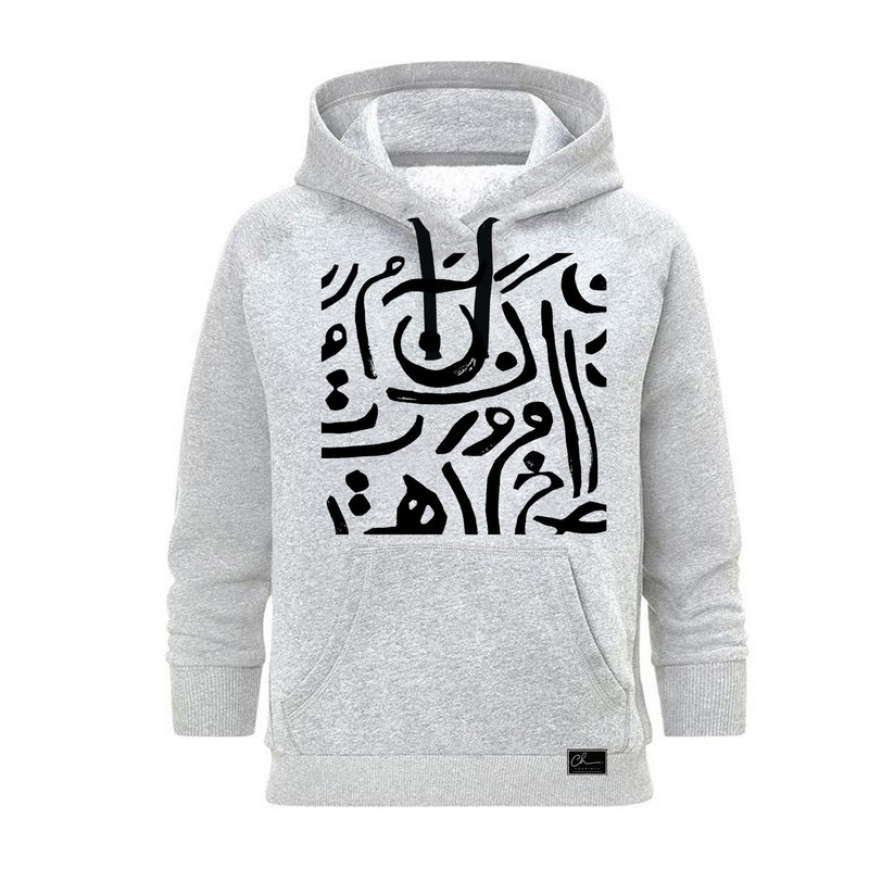 هودی زنانه مدل شعر سنتی کد M04 رنگ طوسی