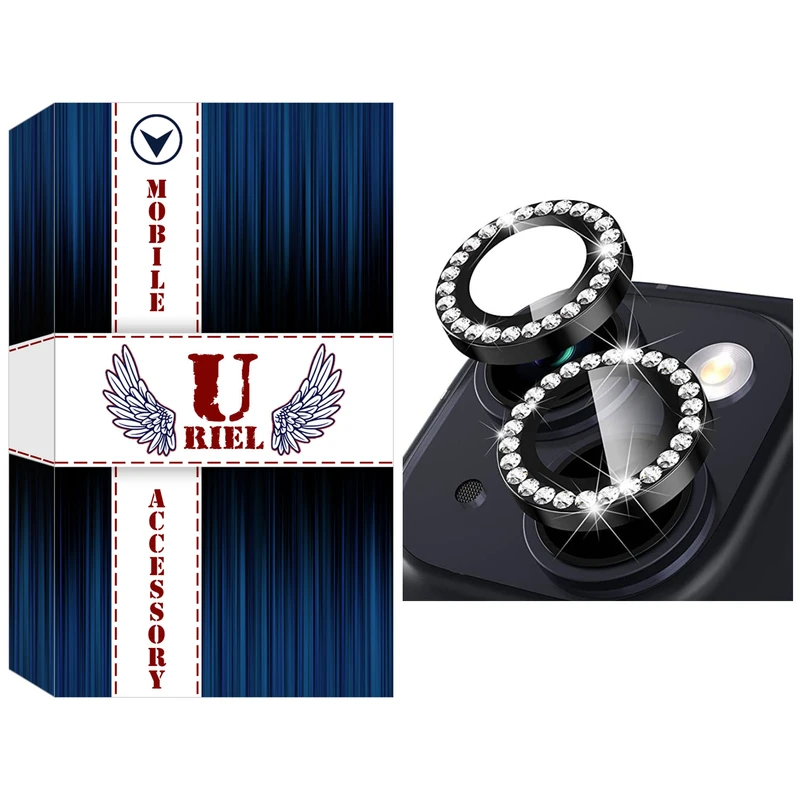 محافظ لنز دوربین یوریل مدل Diamond مناسب برای گوشی موبایل اپل iPhone 13 mini