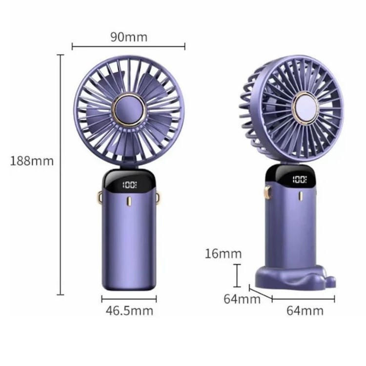 پنکه شارژی مدل XL-N15 ظرفیت 1200 میلی آمپر ساعت