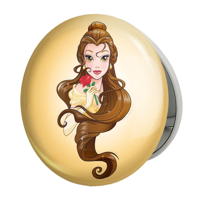 آینه جیبی خندالو طرح انیمیشن دیو  و دلبر Beauty And The Beast مدل تاشو کد 1785 