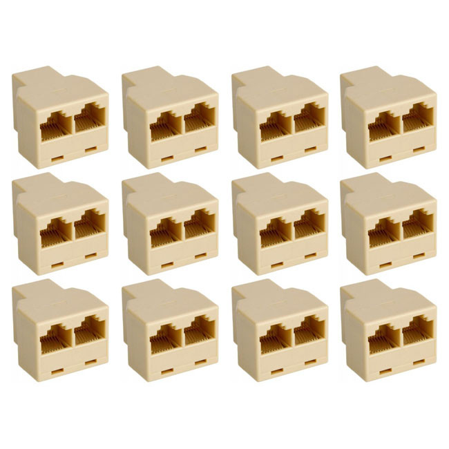 مبدل سوکت تلفن کد 034 بسته 12 عددی
