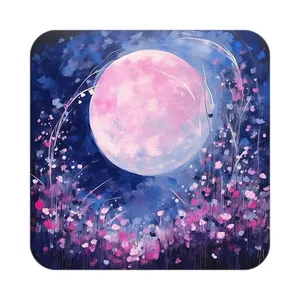 زیر لیوانی کاکتی طرح ماه و ستاره مدل mp53460