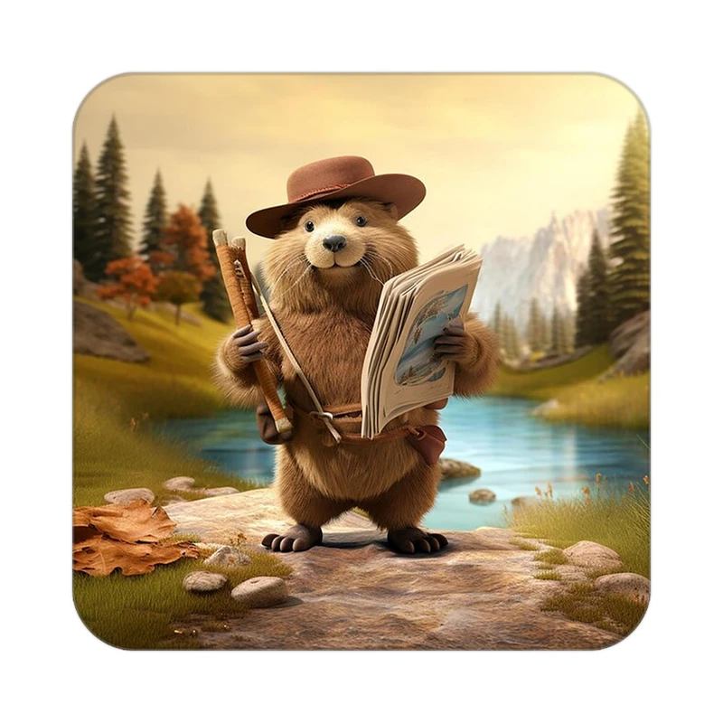 زیر لیوانی کاکتی طرح حیوانات کارتونی مدل mp27388