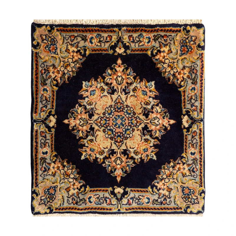 فرش دستبافت 0,25 متری مدل ساروق کد 46P15031 زمینه سورمه ای