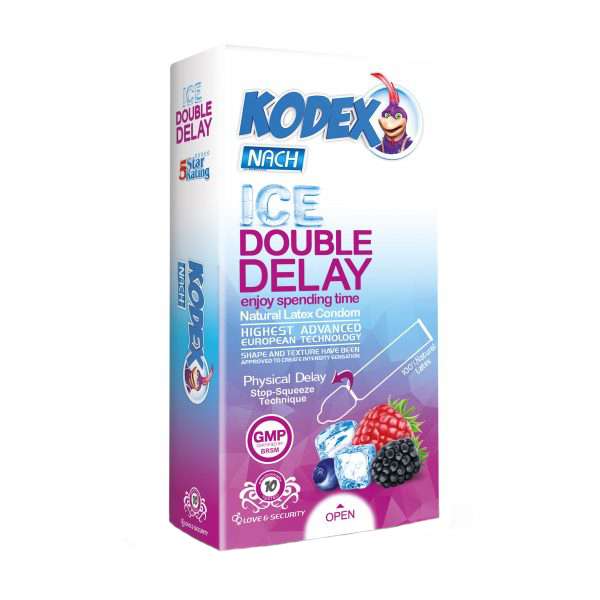 کاندوم ناچ کدکس مدل ice double delay بسته 10 عددی