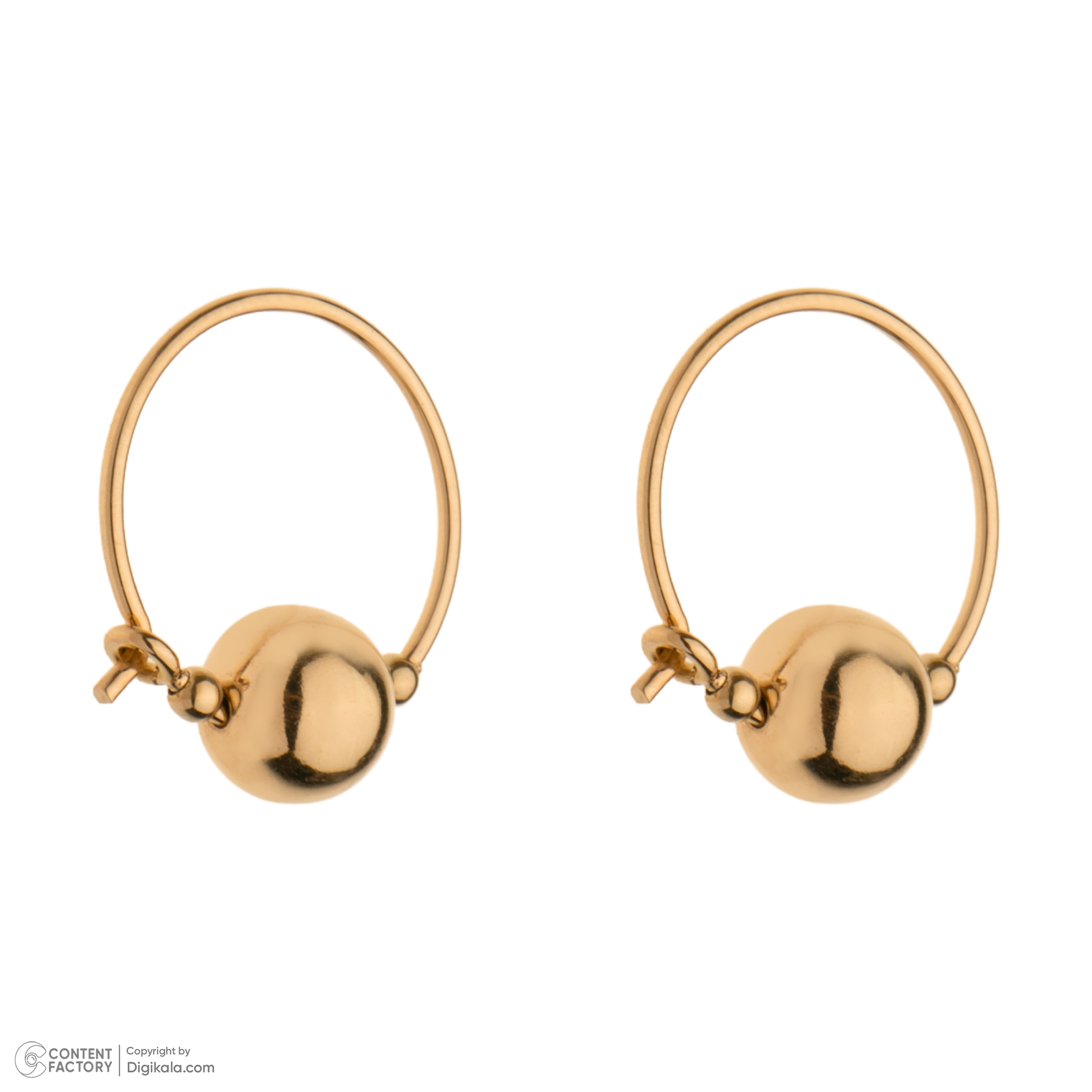 گوشواره حلقه‌ای طلا 18 عیار زنانه گلدم مدل E-3070014