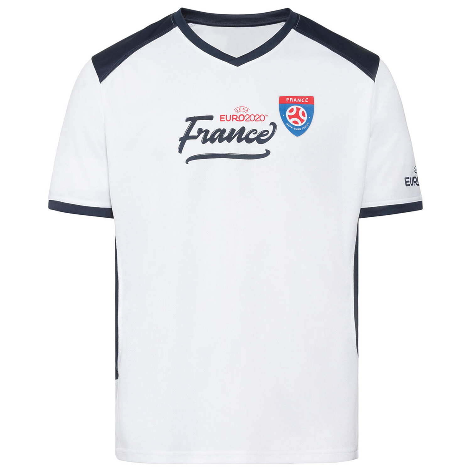 تی شرت ورزشی مردانه مدل فرانسه کد EURO2020 رنگ سفید