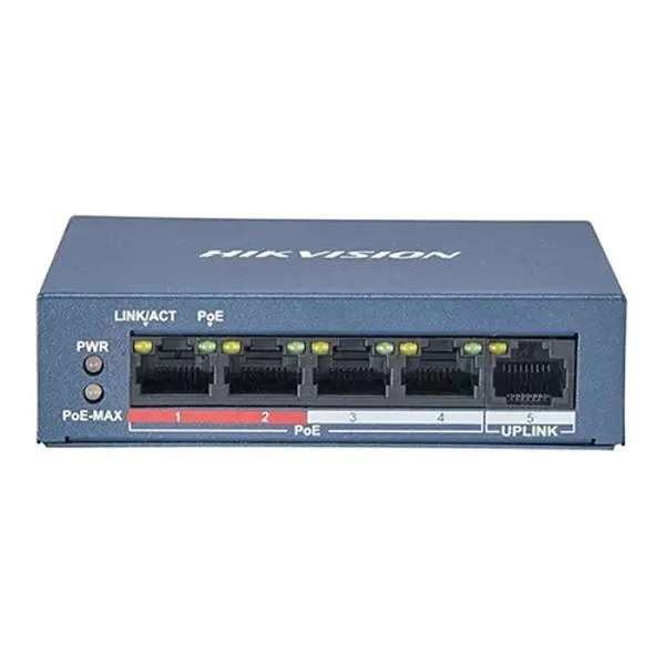 سوییچ شبکه 4 پورت هایک ویژن مدل DS-3E0105P-E/M(B)