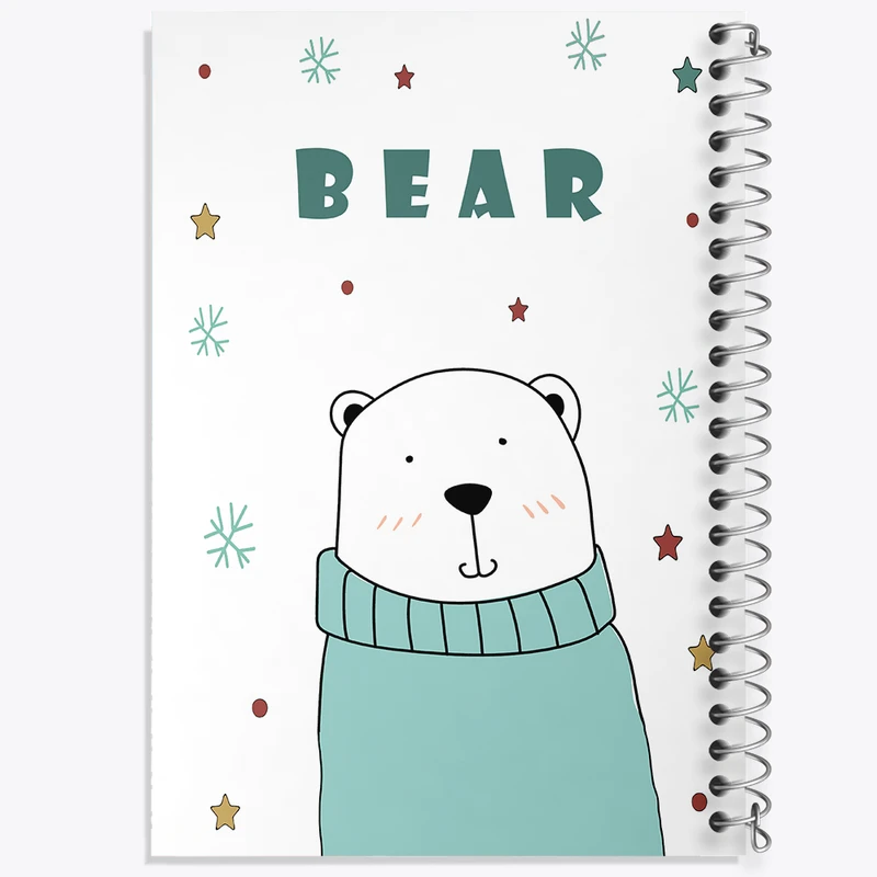 دفتر مشق 100 برگ خندالو طرح خرس کیوت کد N2570