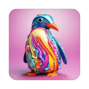 زیر لیوانی کاکتی طرح حیوانات رنگی مدل mp25286