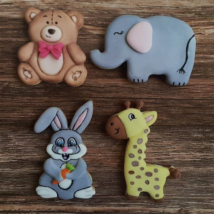 قالب شیرینی به گز مدل حیوانات باغ وحش مجموعه 4 عددی