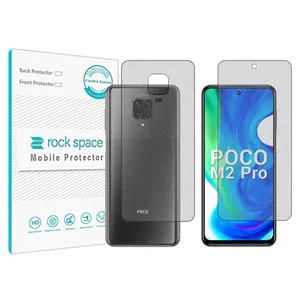 Matte Rockspace HyMTT screen protector suitable for the Xiaomi Poco M2 Pro mobile phone along with the back protector