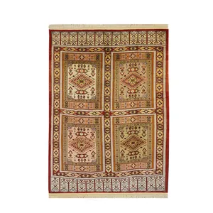 فرش دستباف سه و نیم متری طرح چهارخشت مدل AA198