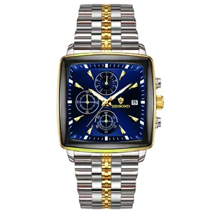 ساعت مچی عقربه‌ای کوارتز مردانه بین باند مدل اسپرت سه موتور فعال کرنوگراف بند استیل کد B8