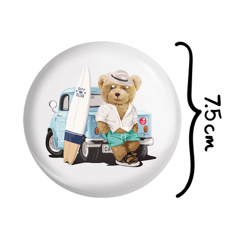 آینه جیبی خندالو طرح تدی Teddy مدل تاشو کد 26165