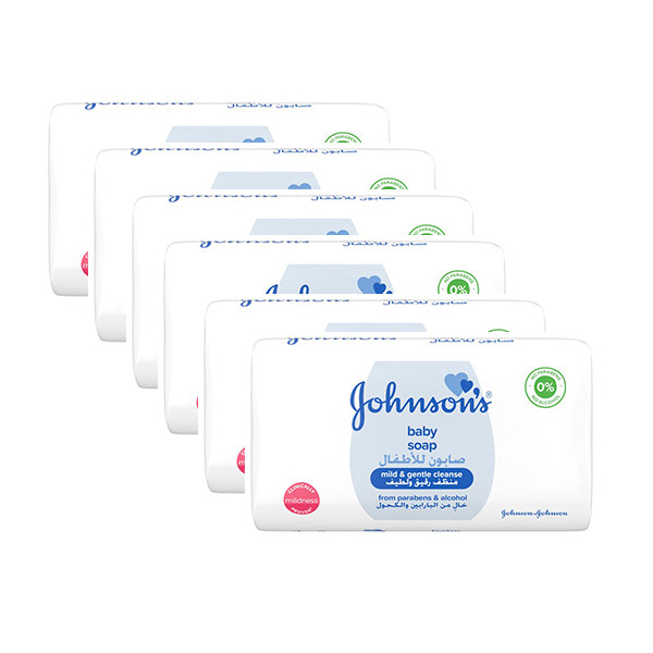صابون کودک جانسون مدل Mild & Gentle وزن 125 گرم بسته 6 عددی صابون کودک جانسون مدل Mild & Gentle وزن 125 گرم بسته 6 عددی