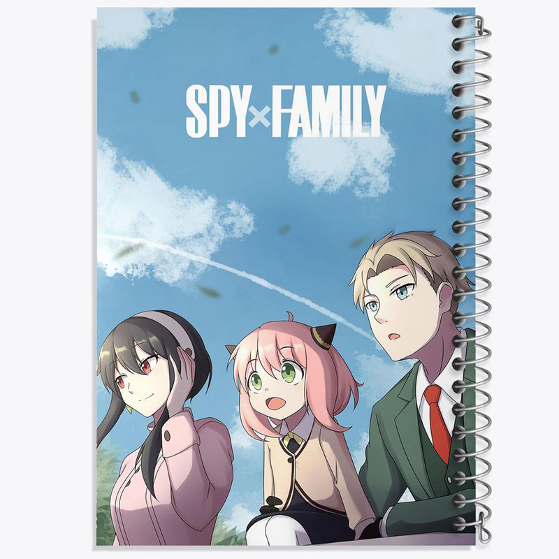 دفتر مشق 100 برگ خندالو طرح خانواده فورجر انیمه اسپای ایکس فمیلی Spy x Family کد 15592